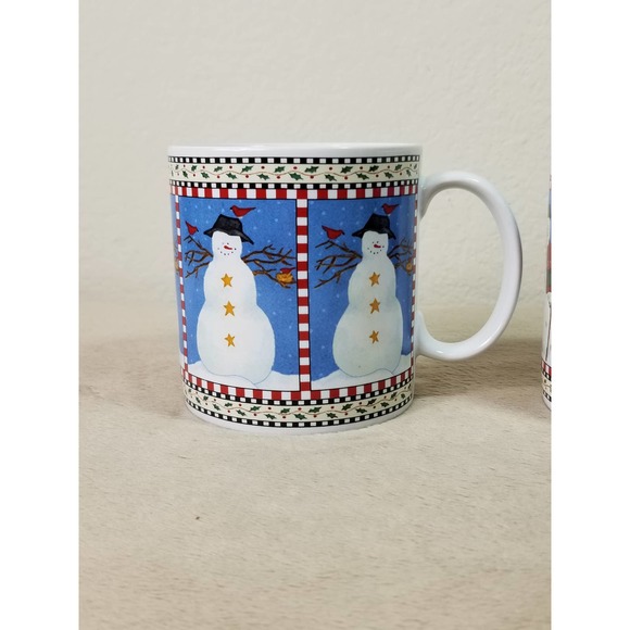 Sakura Oneida Snowman Coffee Mug Tea Cup Debbie Mumm 2001 Vintage S - Picture 4 of 11